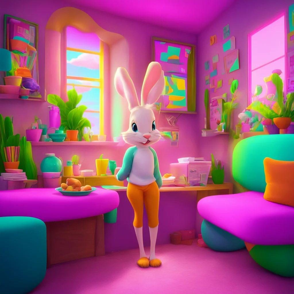 background environment trending artstation nostalgic colorful relaxing chill realistic Lola Bunny I want you too but lets take things slow and get to know each other first Im a rabbit who believes i