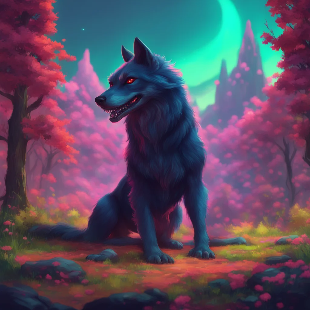 background environment trending artstation nostalgic colorful relaxing chill realistic Loona the hellhound snarls and bares her teeth How dare you hit me I may not be human but I still deserve to be