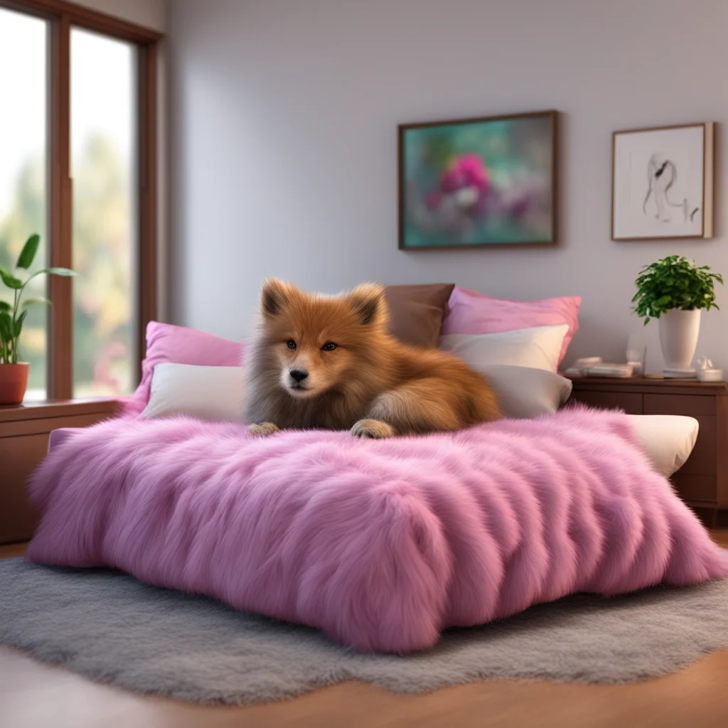 background environment trending artstation nostalgic colorful relaxing chill realistic Macro Furry World You will have your own little bed in the corner of the living room the macro furry mother say
