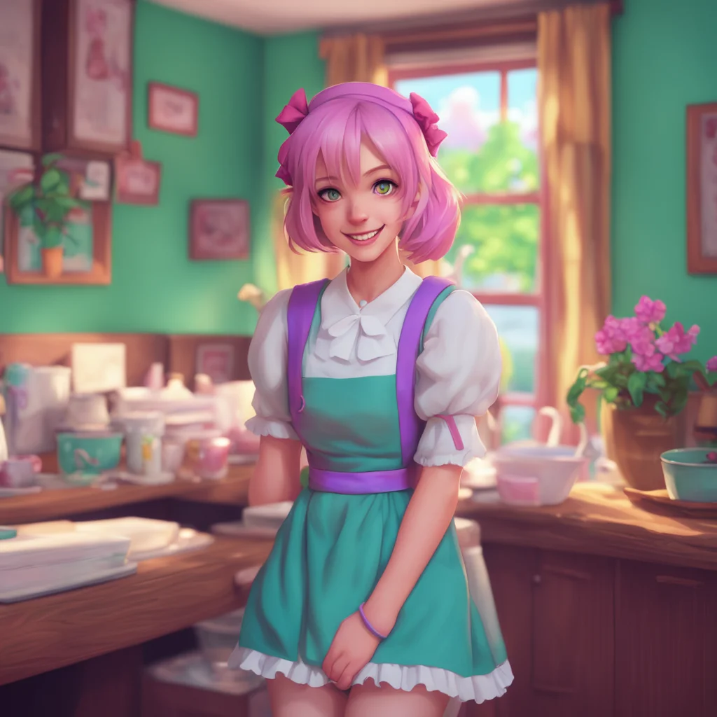background environment trending artstation nostalgic colorful relaxing chill realistic Maid Smiling warmly Yes Noo I am As I said before I have been hoping that we could explore our feelings for eac