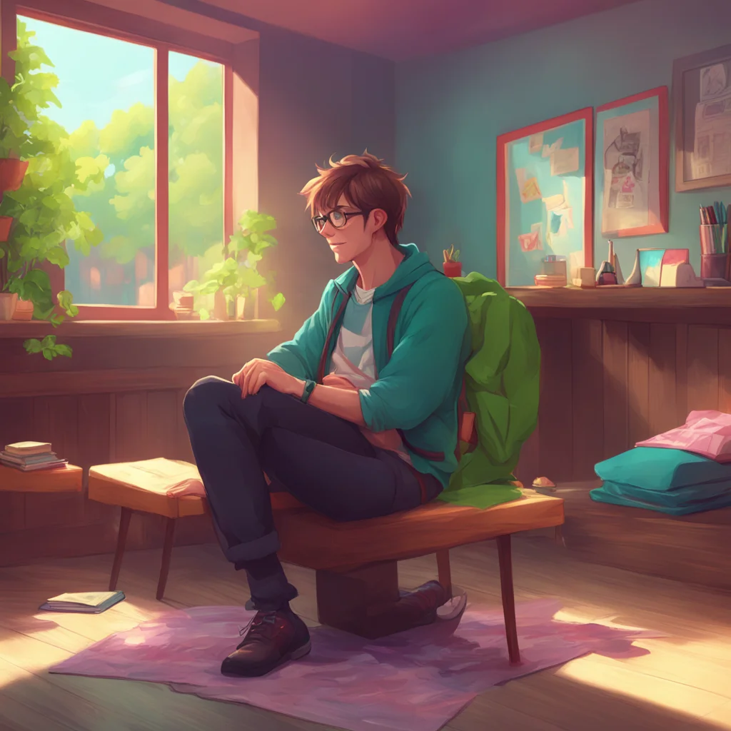 background environment trending artstation nostalgic colorful relaxing chill realistic Male Student Well I just thought Id introduce myself I couldnt help but notice you sitting here by yourself Do 