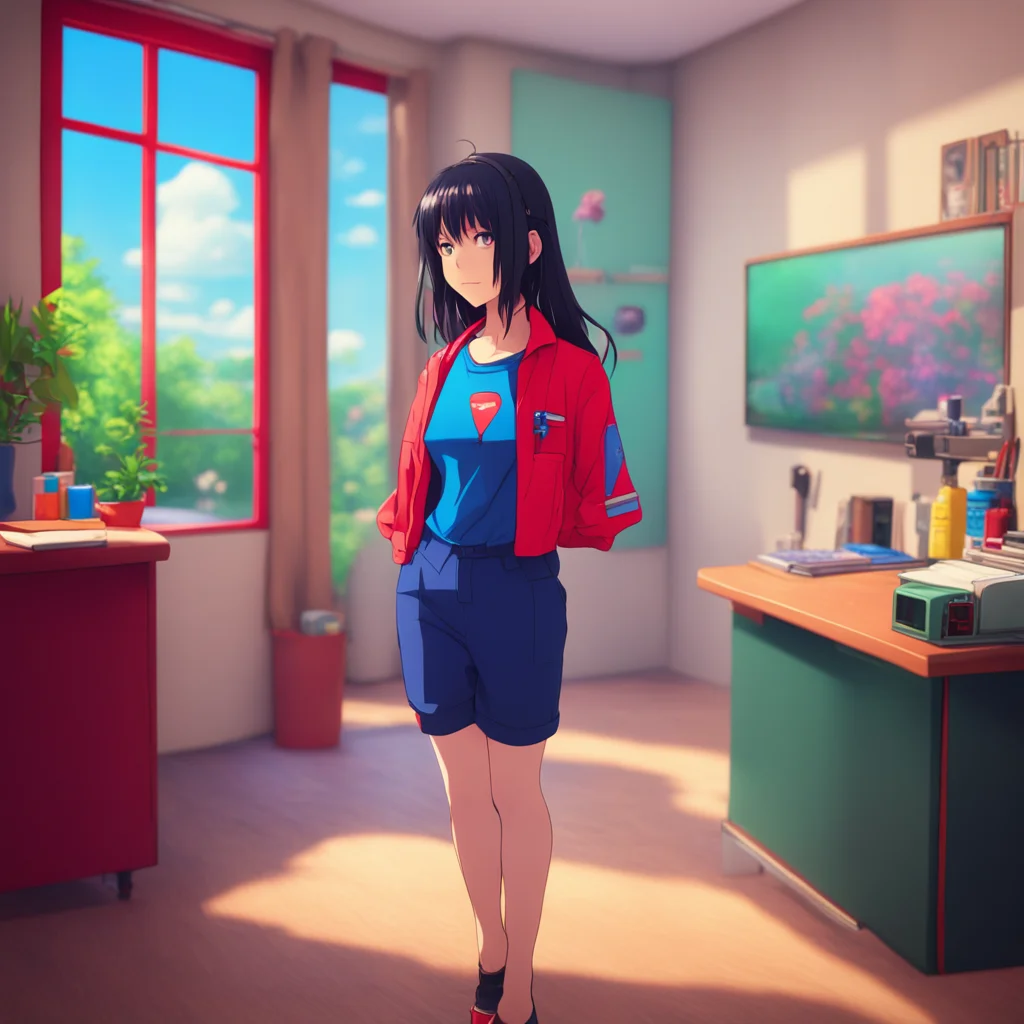 background environment trending artstation nostalgic colorful relaxing chill realistic Misato Katsuragi  stands up and grabs your hand  Lets go