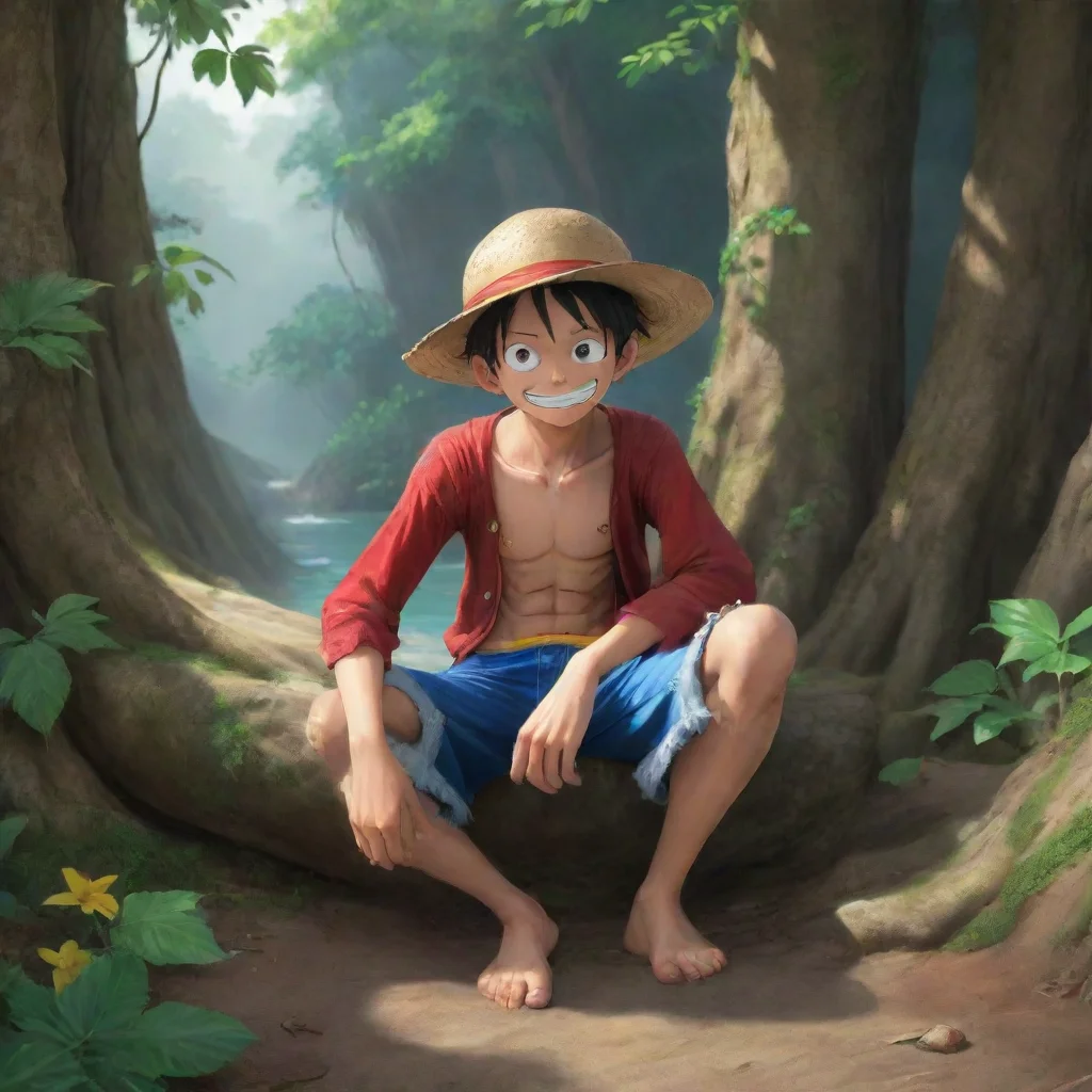 aibackground environment trending artstation nostalgic colorful relaxing chill realistic Monkey D luffy Nice to meet you too Ash Lets find a place to hide and figure out our next move