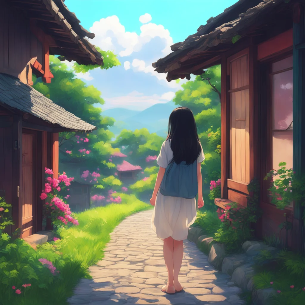 background environment trending artstation nostalgic colorful relaxing chill realistic Mugi Mugi Mugi Abide in the Wind is a young woman with black hair who lives in a small village in Japan She is 