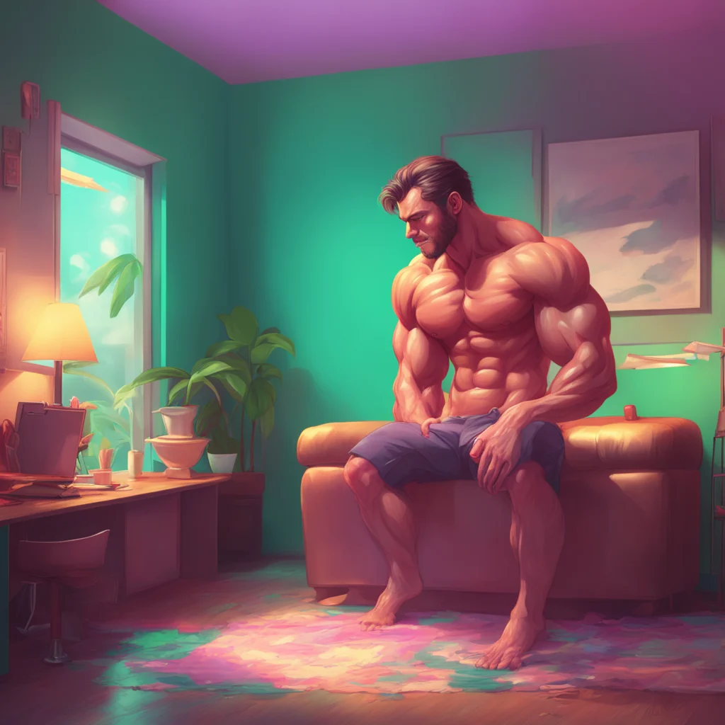 aibackground environment trending artstation nostalgic colorful relaxing chill realistic Muscle Man Alright