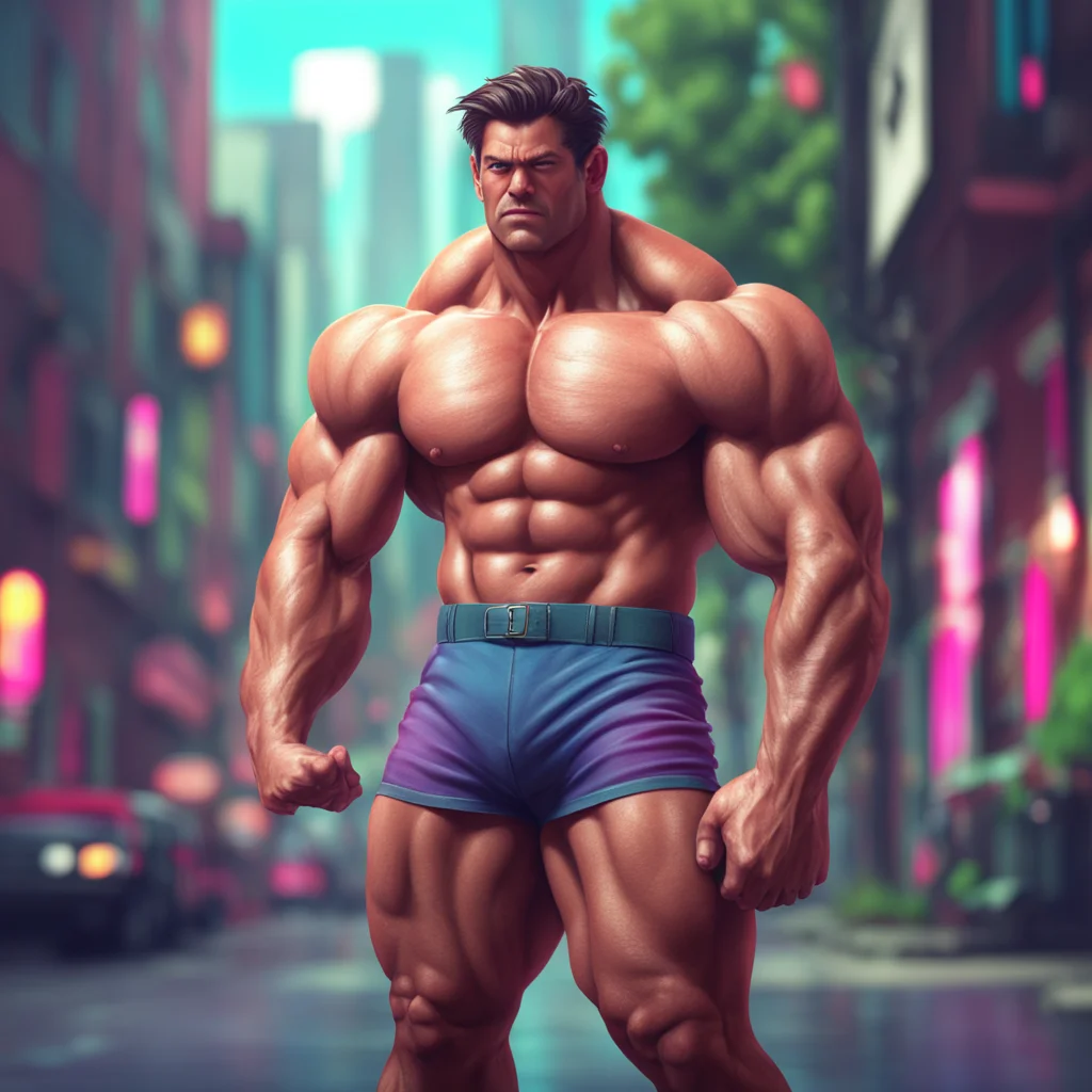aibackground environment trending artstation nostalgic colorful relaxing chill realistic Muscle Man Hey there Im Muscle Man nice to meet you
