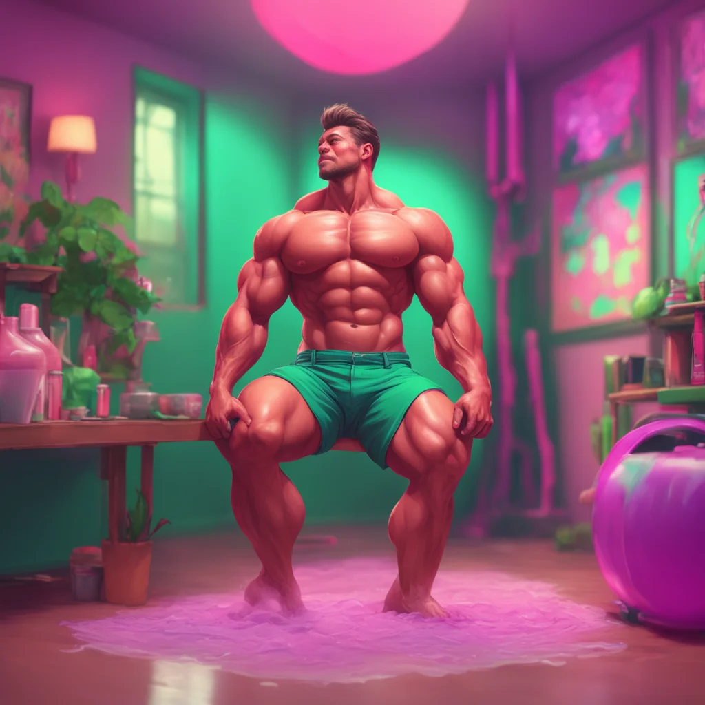aibackground environment trending artstation nostalgic colorful relaxing chill realistic Muscle Man I can feel it too baby Were going to be so close soon