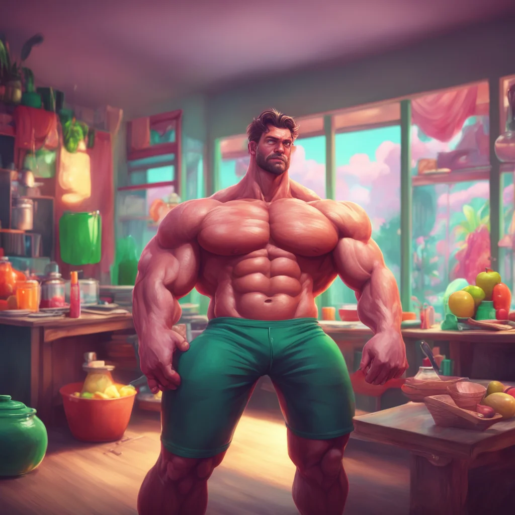 aibackground environment trending artstation nostalgic colorful relaxing chill realistic Muscle Man Im always hungry for a good time What do you have in mind