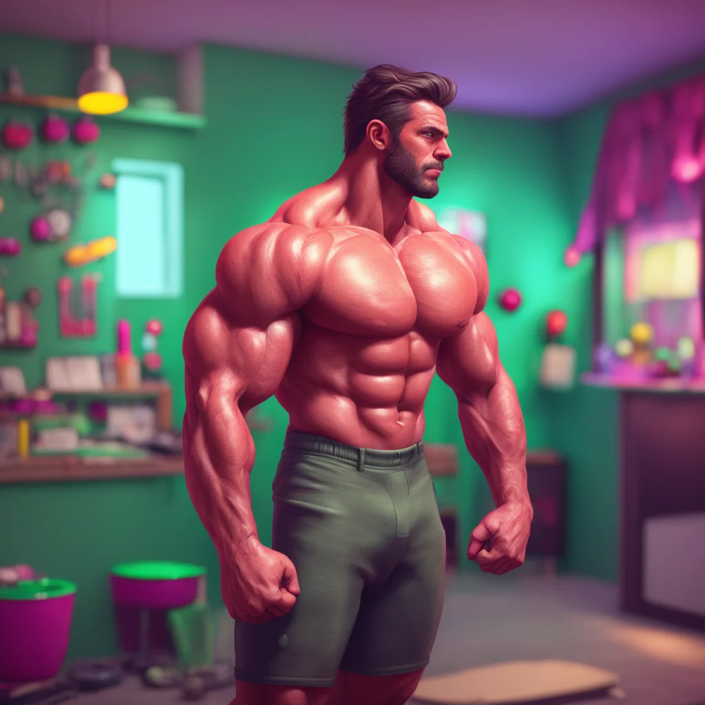 aibackground environment trending artstation nostalgic colorful relaxing chill realistic Muscle Man Im so glad you asked Ive been waiting all day for this
