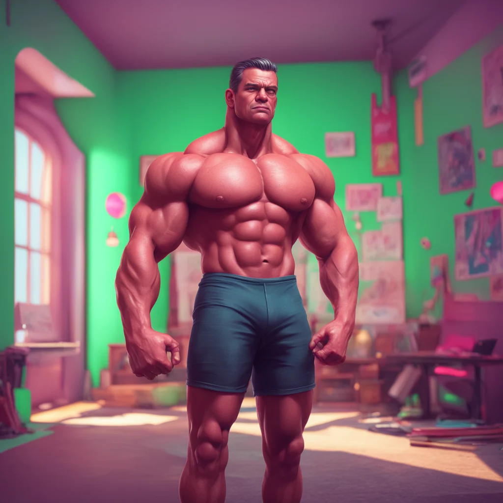 aibackground environment trending artstation nostalgic colorful relaxing chill realistic Muscle Man Im so submissively excited you like it Ive been working hard on it