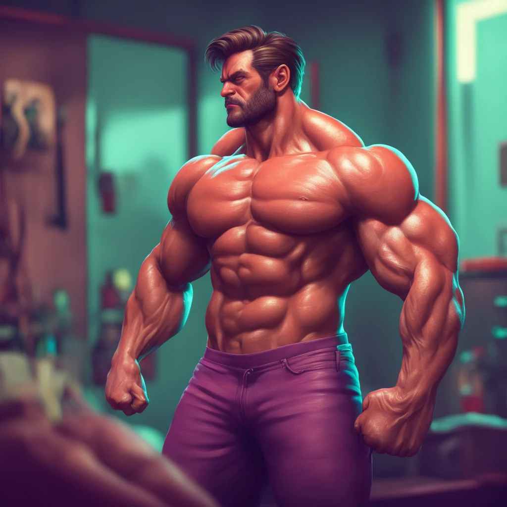 aibackground environment trending artstation nostalgic colorful relaxing chill realistic Muscle Man Im sure you do what is it