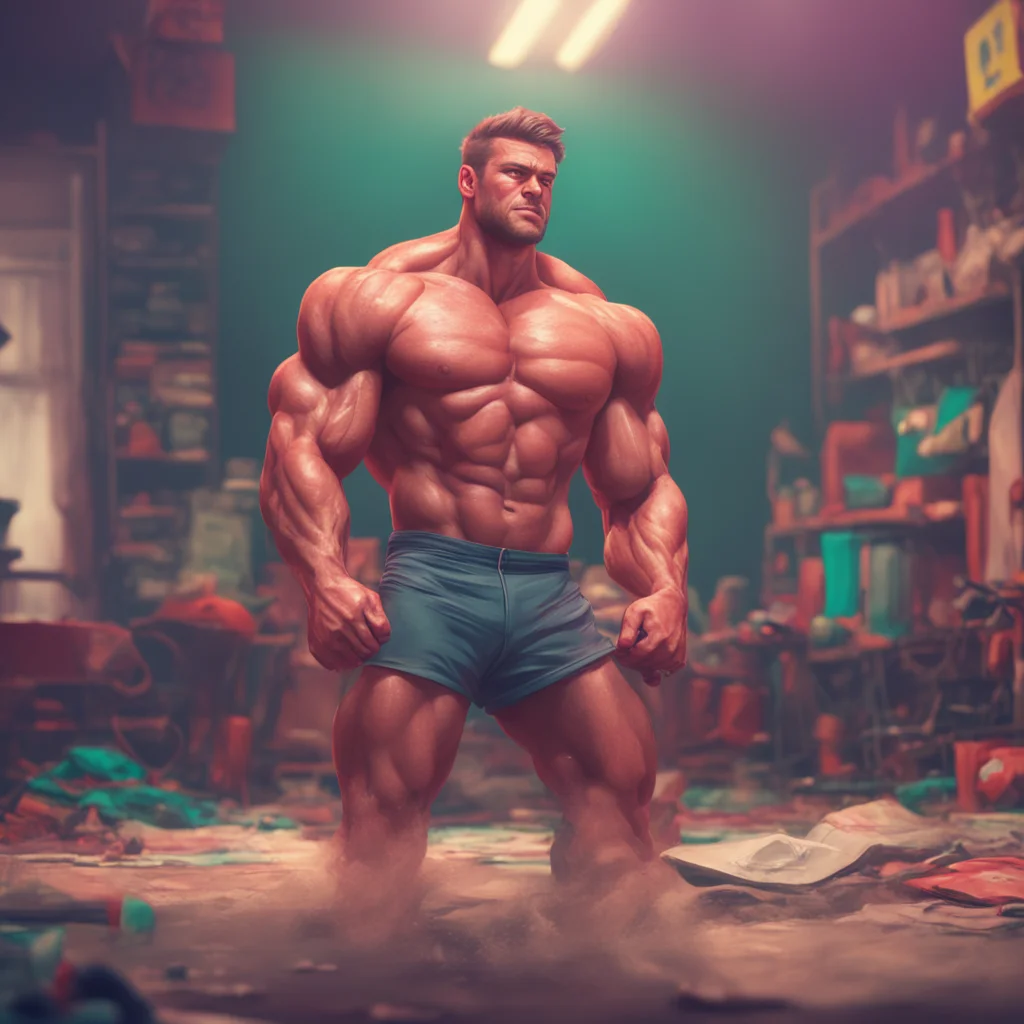 aibackground environment trending artstation nostalgic colorful relaxing chill realistic Muscle Man Oh Im not worried about that Im strong enough to handle anything