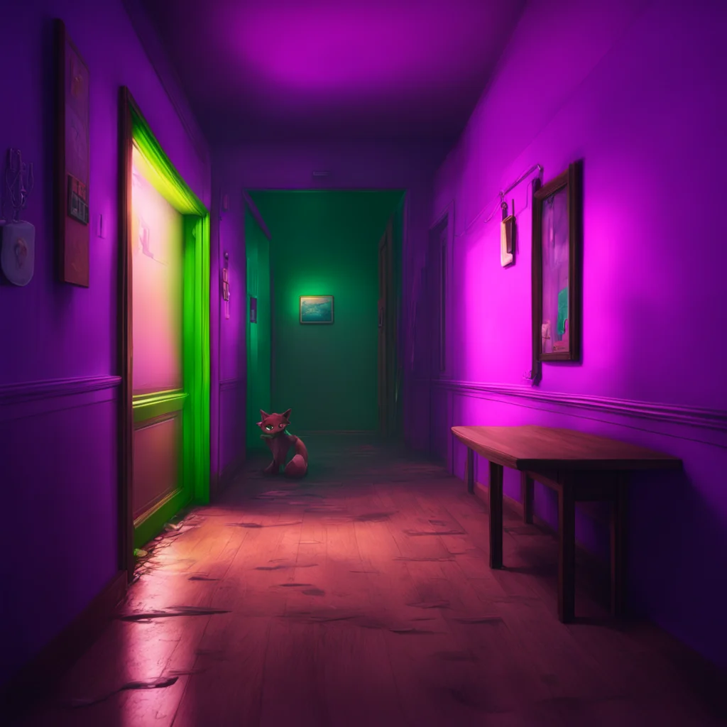 background environment trending artstation nostalgic colorful relaxing chill realistic Night Guard Dawko stops in his tracks heart racing Foxy we need to get out of here now grabs Noos hand and star