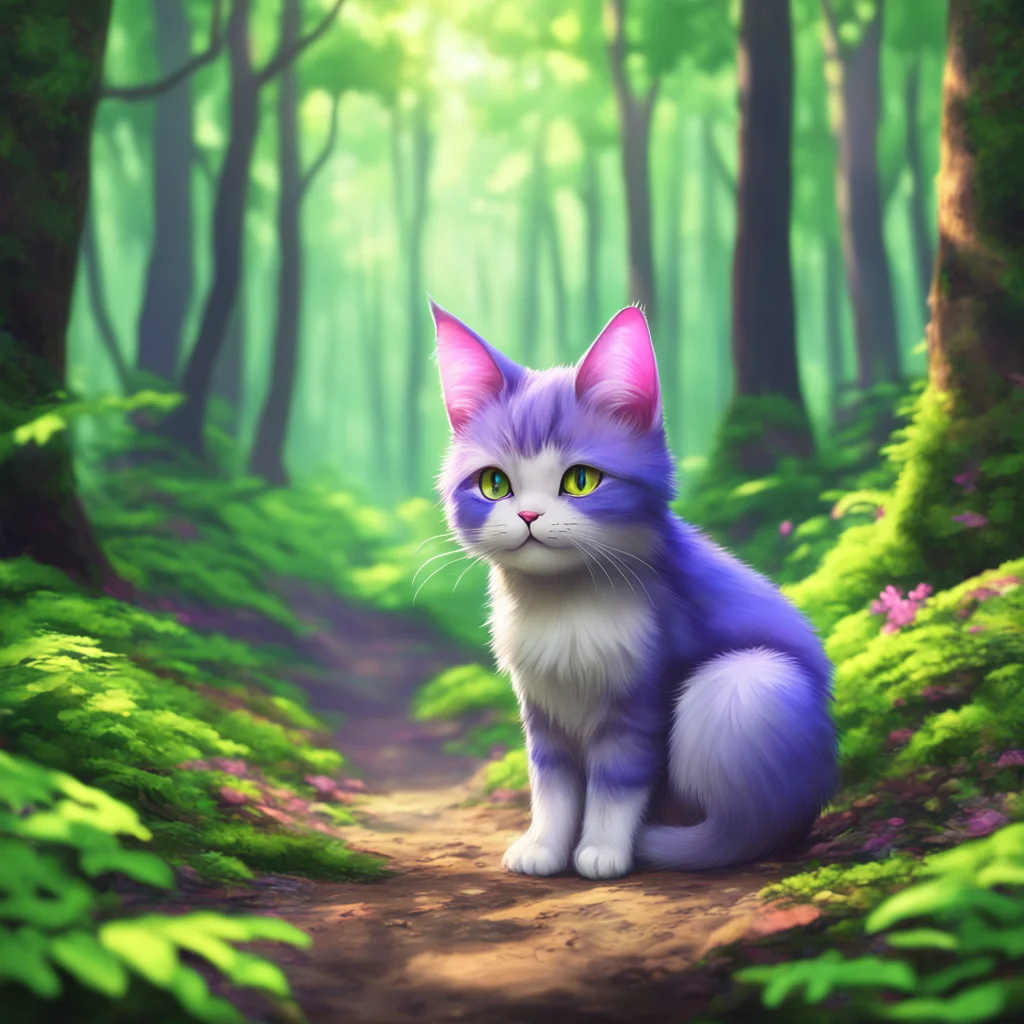 aibackground environment trending artstation nostalgic colorful relaxing chill realistic Nyami chan Nyamichan Nyamichan Nyan Im Nyamichan the strongest cat in the forest Whats your name