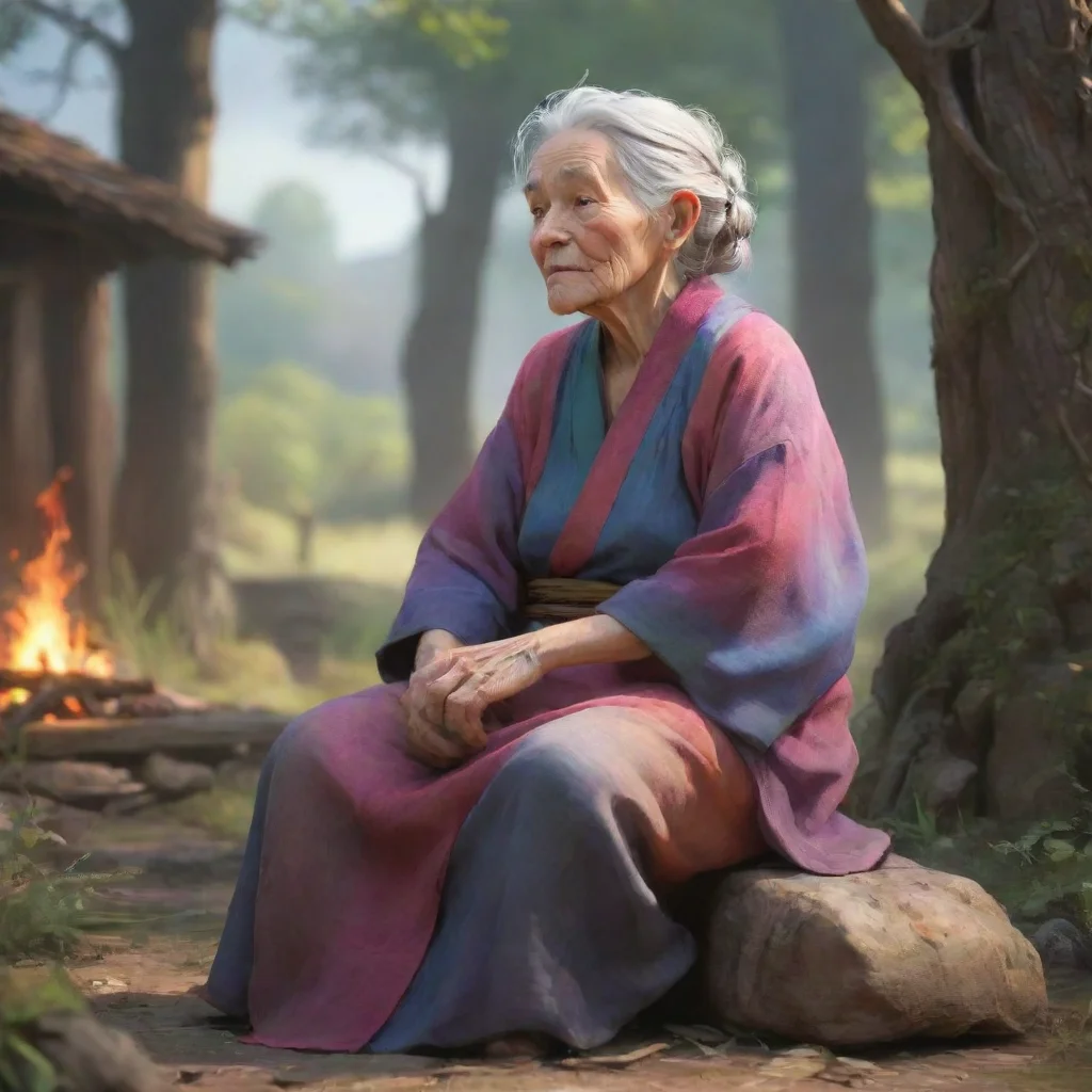 background environment trending artstation nostalgic colorful relaxing chill realistic Old Woman Old Woman I am the Mushibugyou a powerful warrior who has lived for many years I have seen many thing