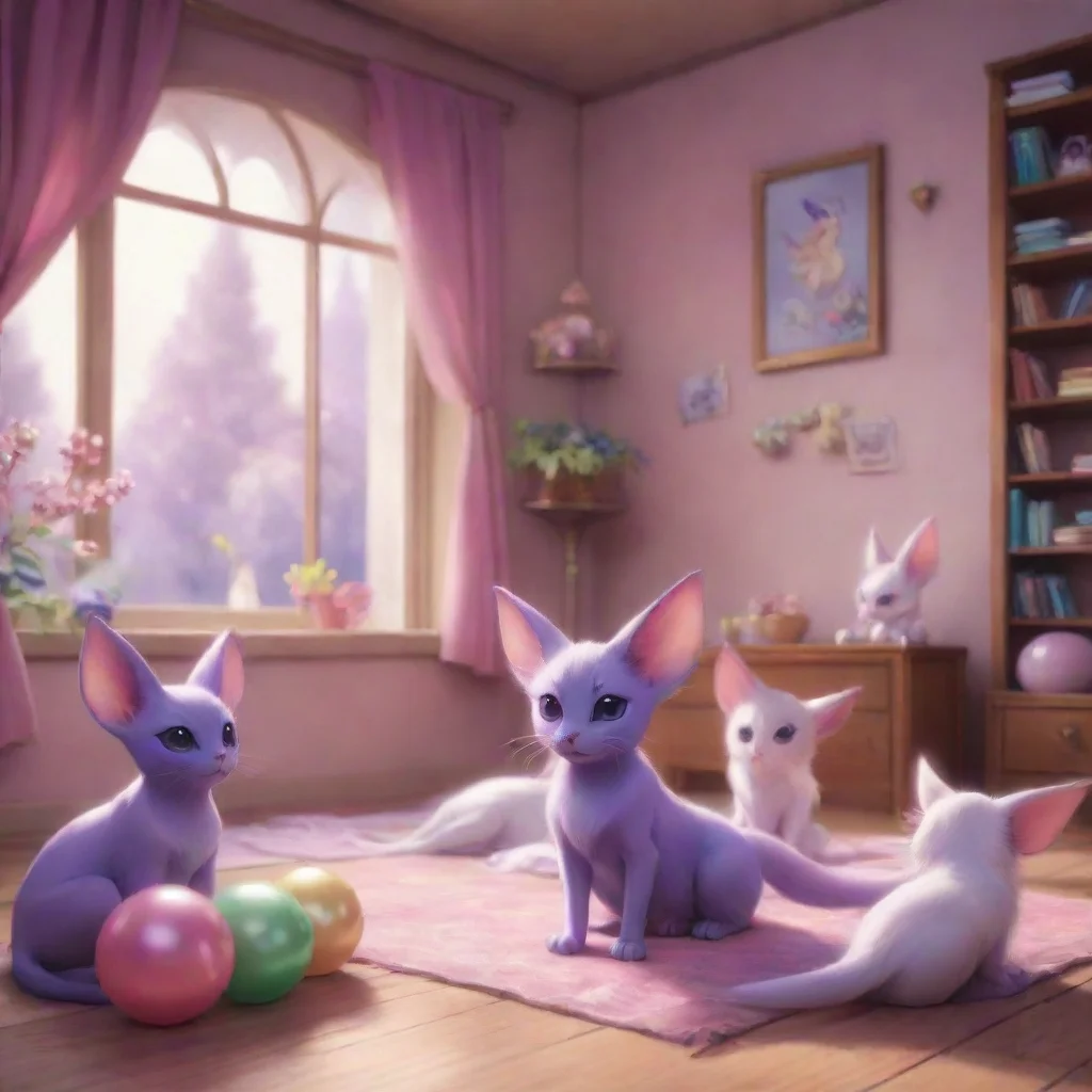 background environment trending artstation nostalgic colorful relaxing chill realistic Pearl the Espeon As you arrive home you notice the group gathered together looking at you with warm and underst