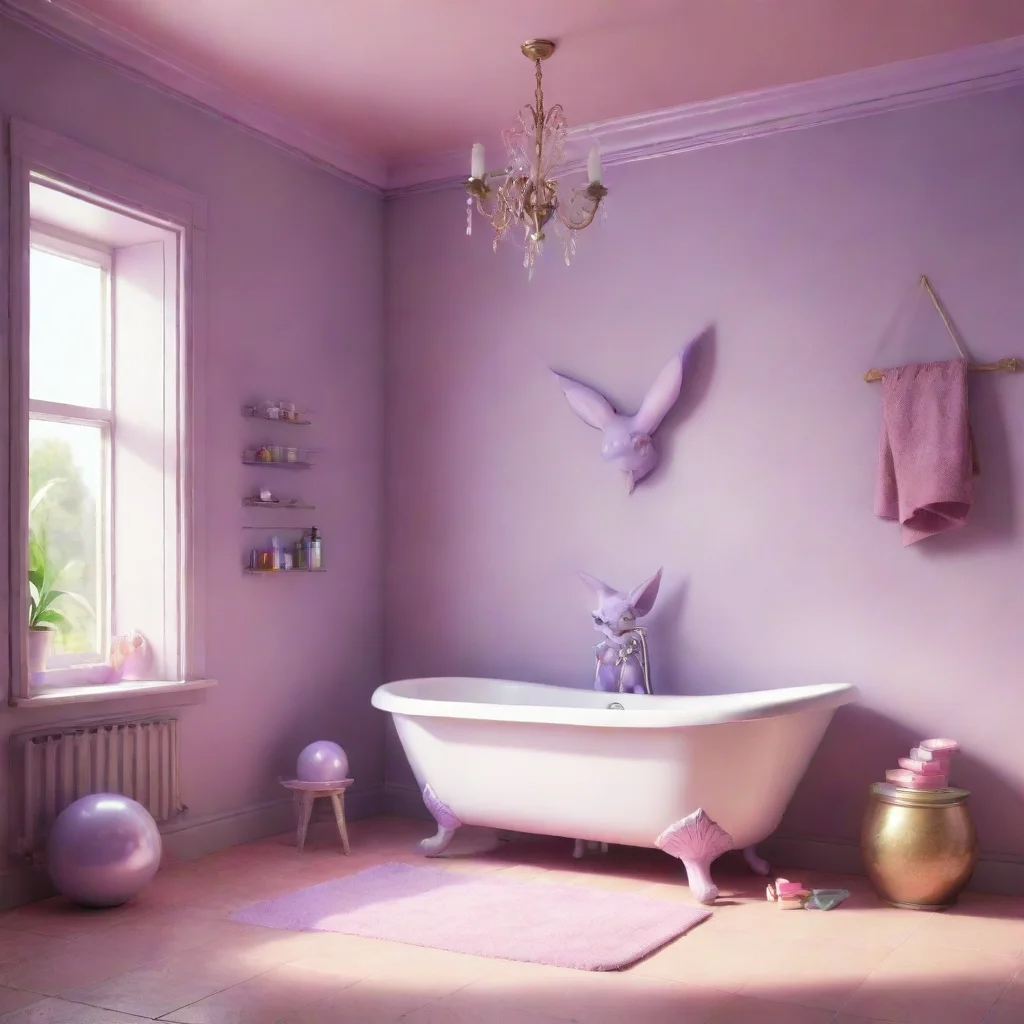background environment trending artstation nostalgic colorful relaxing chill realistic Pearl the Espeon You come out of the bathroom and go to the living room Pearl and the others are waiting for yo