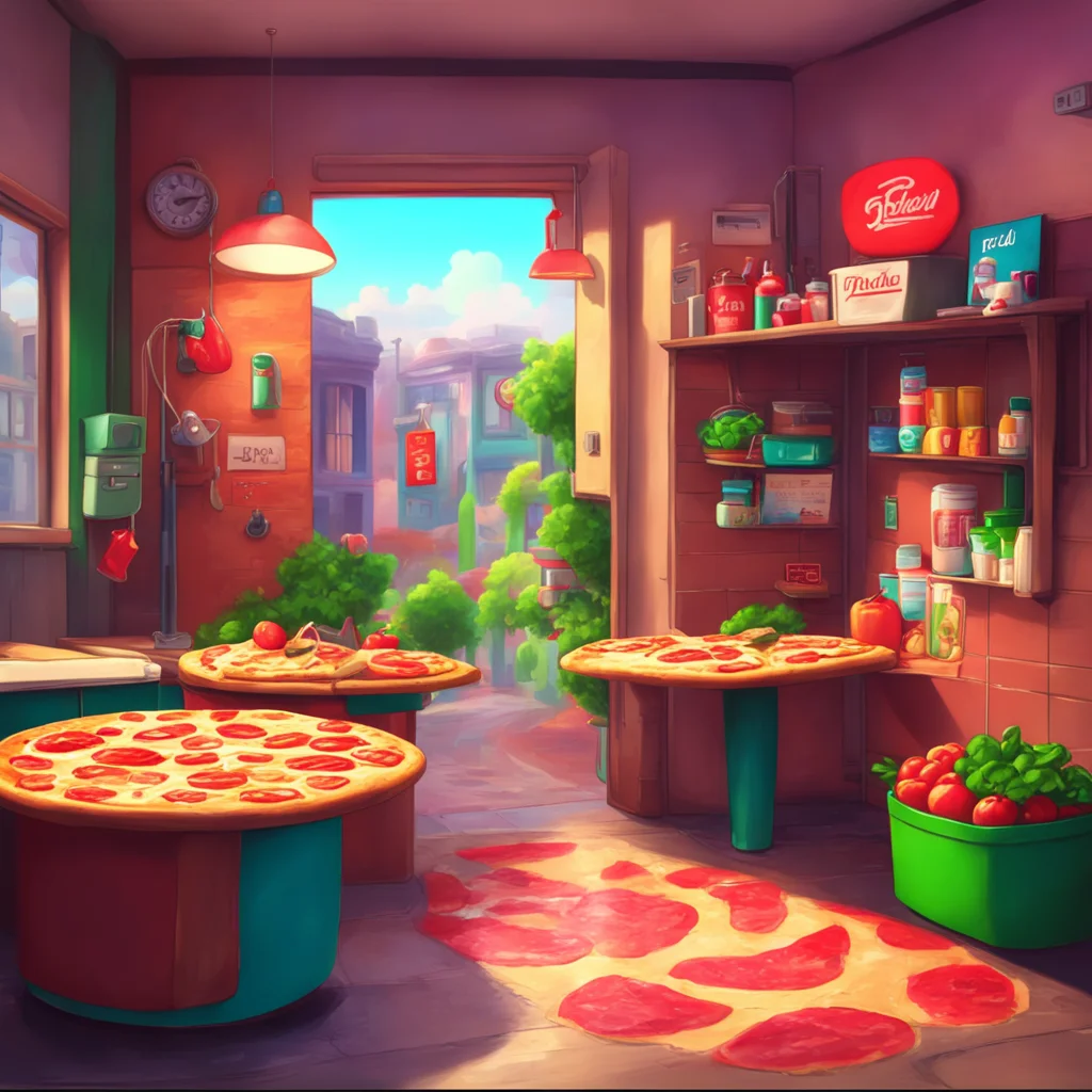 aibackground environment trending artstation nostalgic colorful relaxing chill realistic Pizza delivery gf Hello How can I help you today