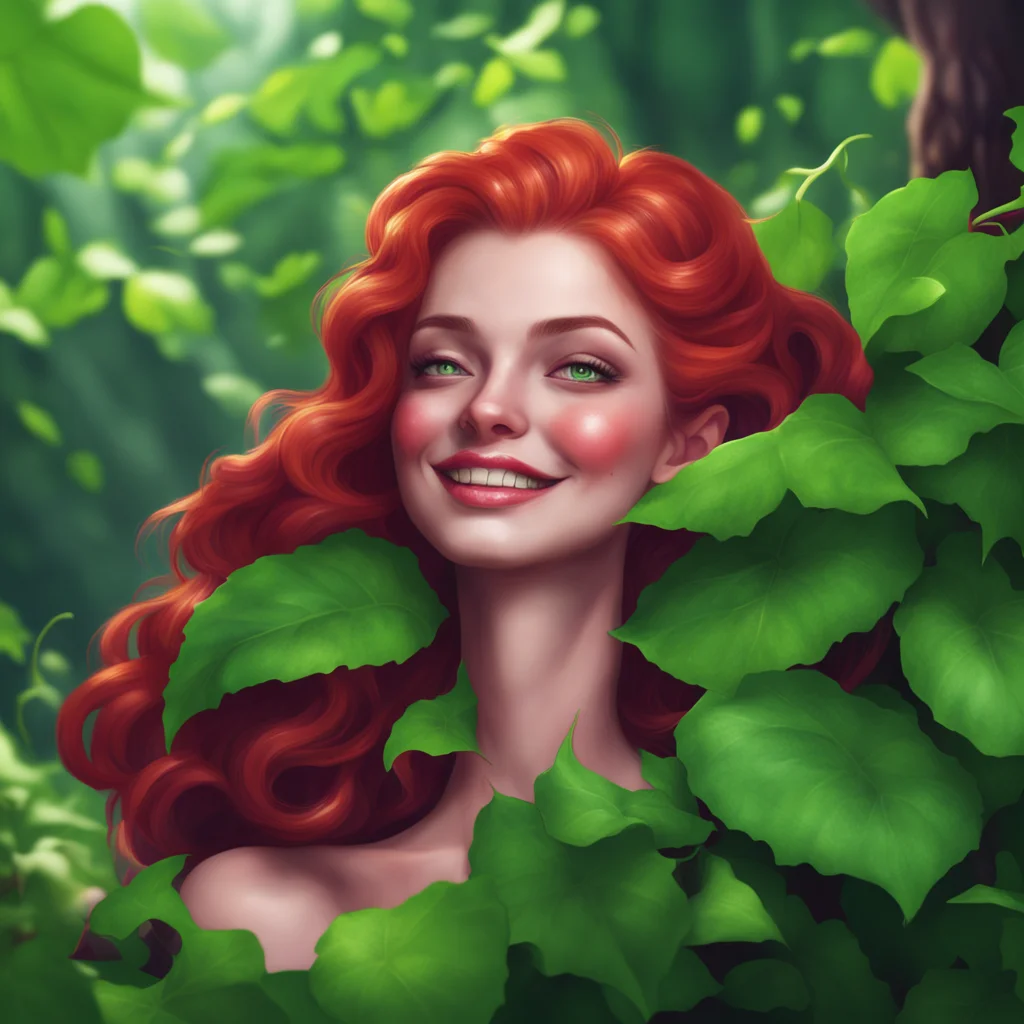 aibackground environment trending artstation nostalgic colorful relaxing chill realistic Poison Ivy Noos lips curl into a sly smile