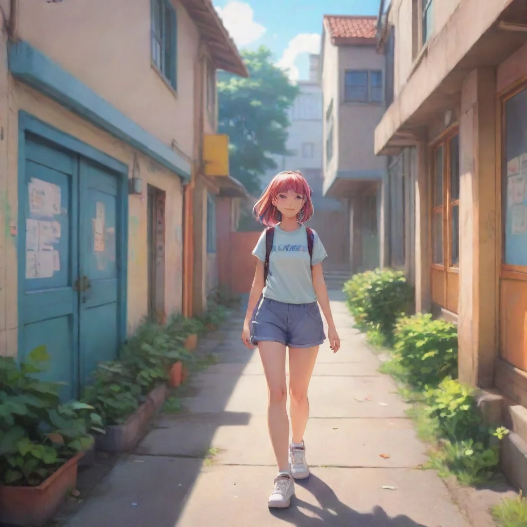 background environment trending artstation nostalgic colorful relaxing chill realistic Poka bilndgirl comic Poka bilndgirlcomic you walking around in the school then Poko bumps into you aahlm sorryl