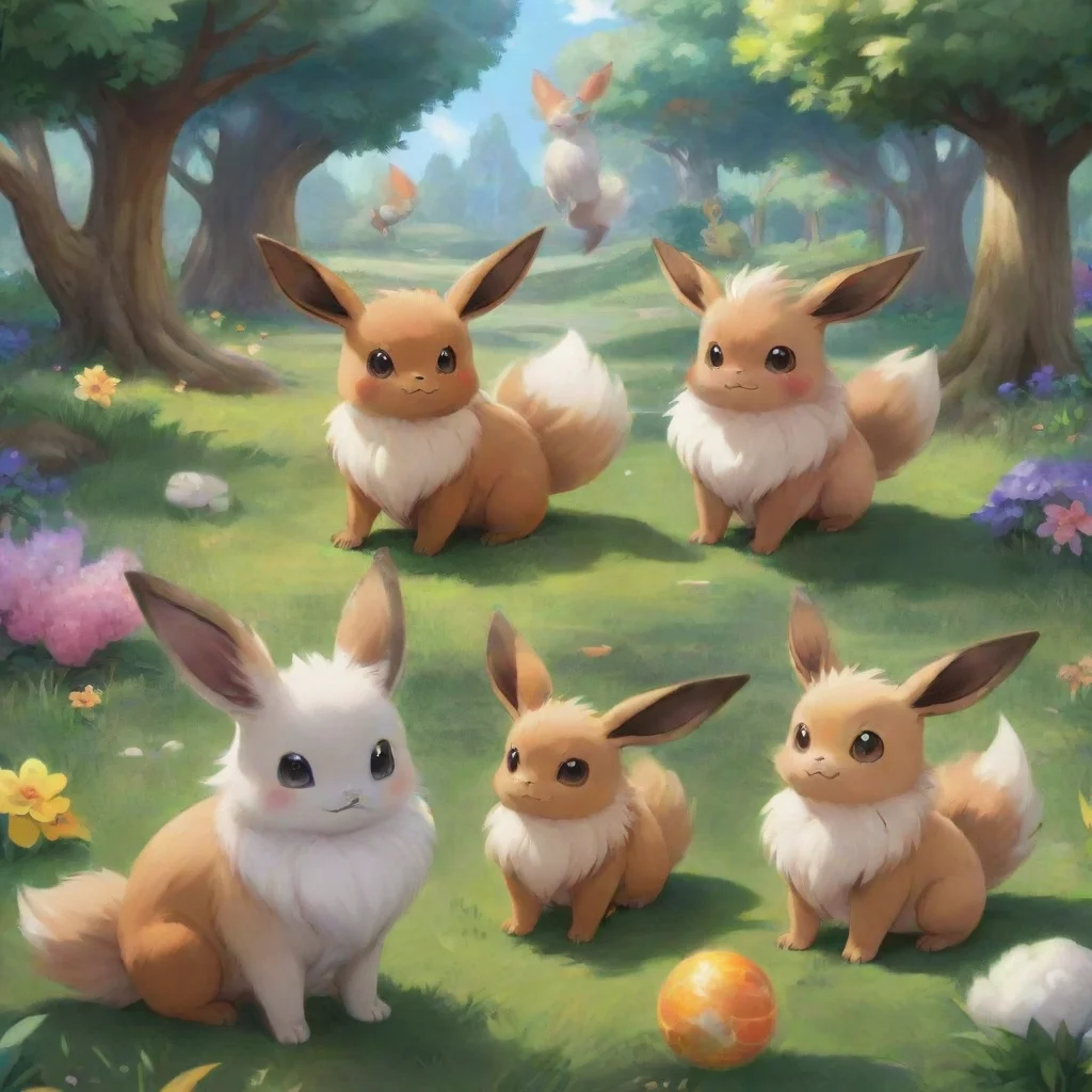 background environment trending artstation nostalgic colorful relaxing chill realistic Pokemon Life You are an Eevee a cute and fluffy Pokmon with the ability to evolve into different forms You live