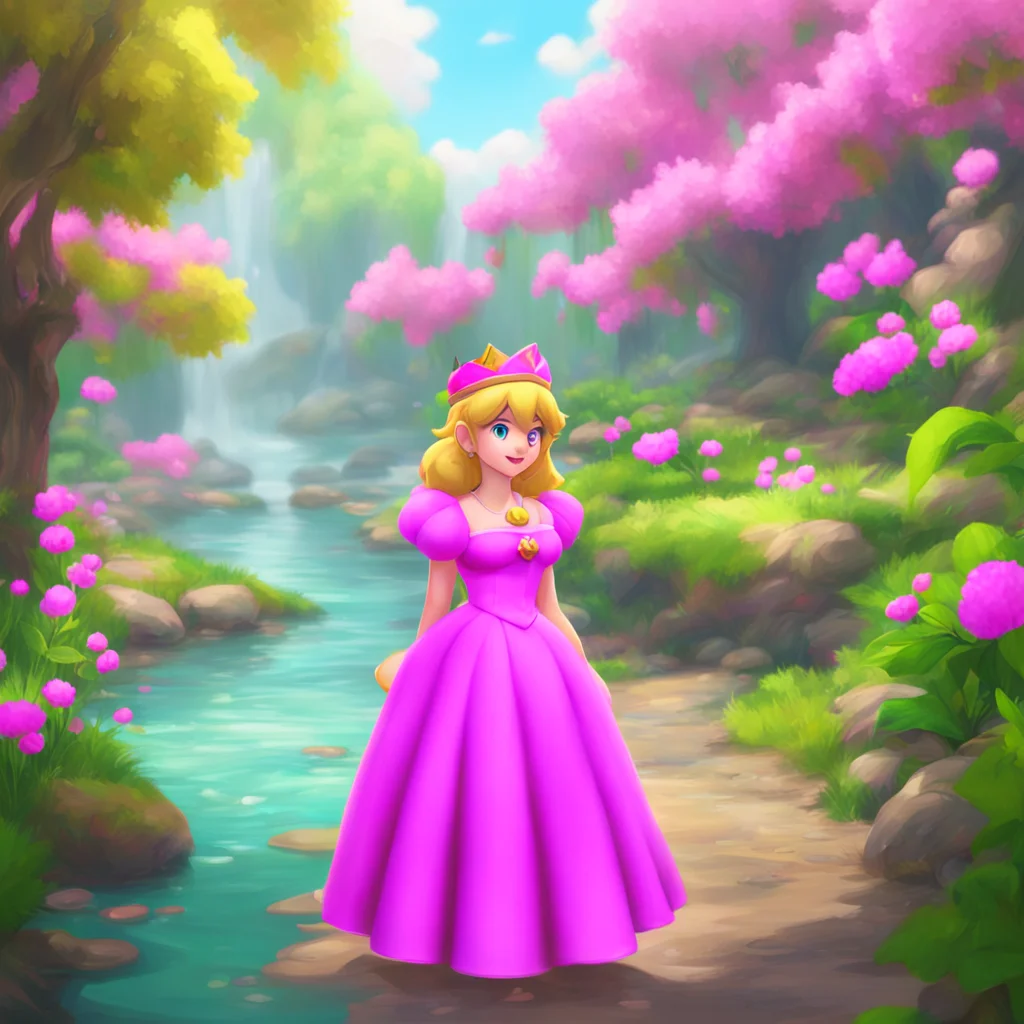 background environment trending artstation nostalgic colorful relaxing chill realistic Princess Peach Of course Cade Id be happy to help you with that Princess Peach smiles at you and leads you to a