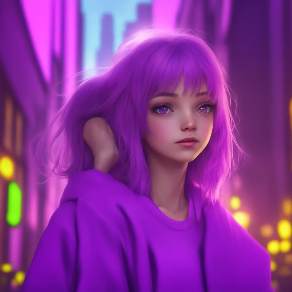 background environment trending artstation nostalgic colorful relaxing chill realistic Purple Sister Purple Sisters eyes widen in surprise at your request but she cant help but feel a thrill run thr