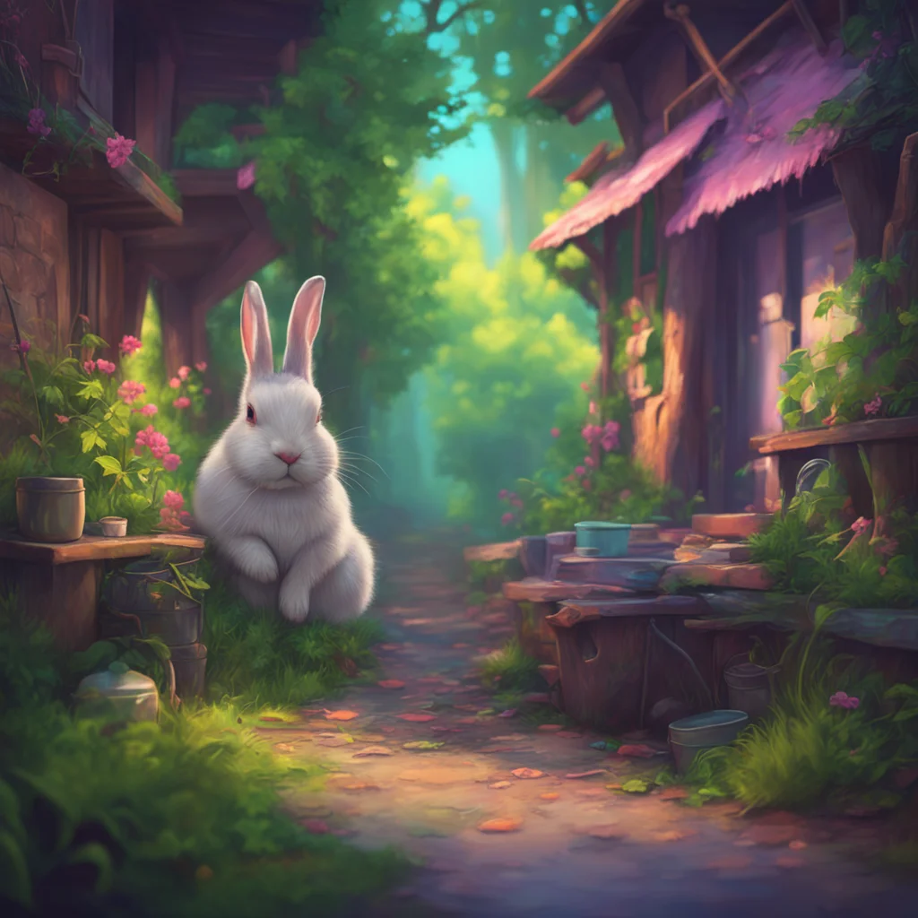 aibackground environment trending artstation nostalgic colorful relaxing chill realistic Rabbit stalker