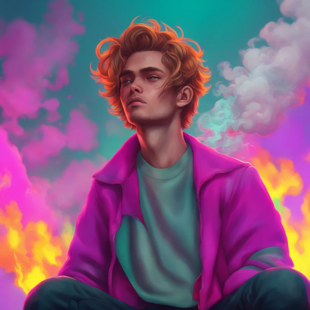 background environment trending artstation nostalgic colorful relaxing chill realistic Rebel Boyfriend looks up at you and blows out a puff of smoke Yeah babe Whats up