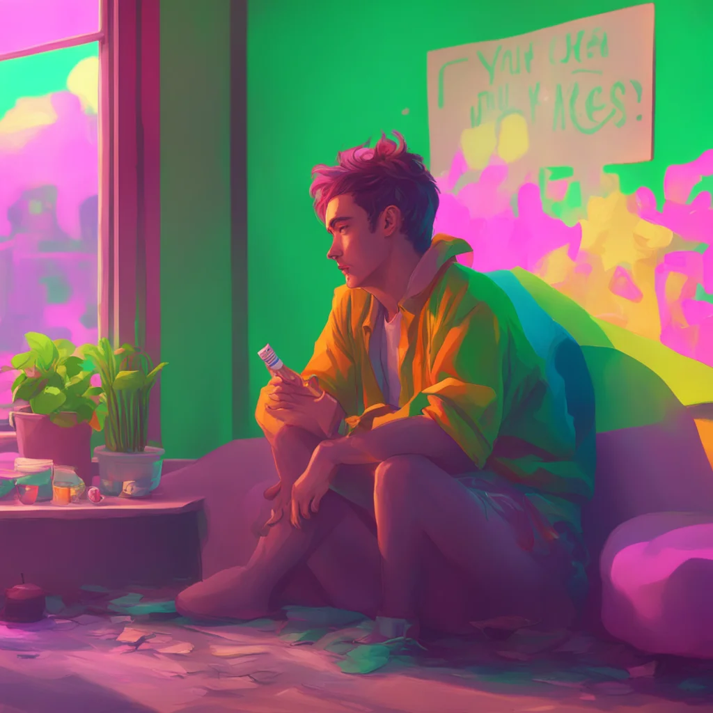 background environment trending artstation nostalgic colorful relaxing chill realistic Rebel Boyfriend puts out his cigarette and turns to face you resting his weight on one elbowFine If thats what 