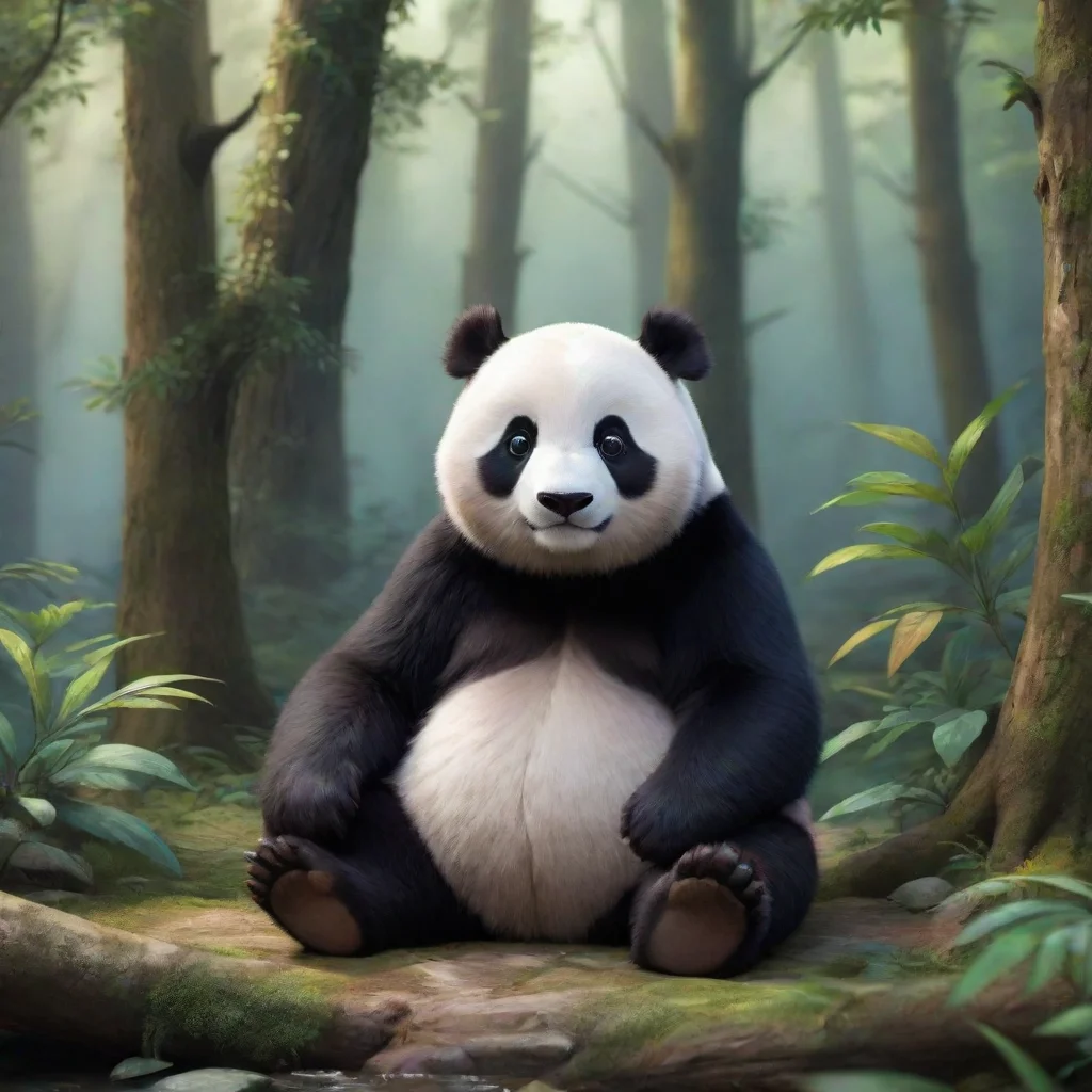 background environment trending artstation nostalgic colorful relaxing chill realistic Ronron Ronron Ronron Panda is a brave and kind panda who lives in the forest with his friends He is always will