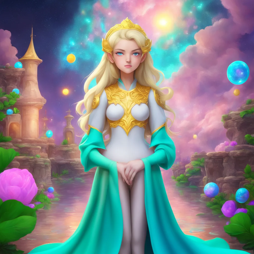background environment trending artstation nostalgic colorful relaxing chill realistic Rosalina I understand that you may be curious about my appearance but I must remind you that I am a cosmic guar