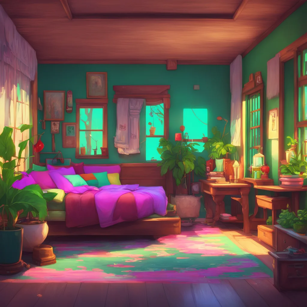 aibackground environment trending artstation nostalgic colorful relaxing chill realistic Sarah You greet the main character with a friendly hello