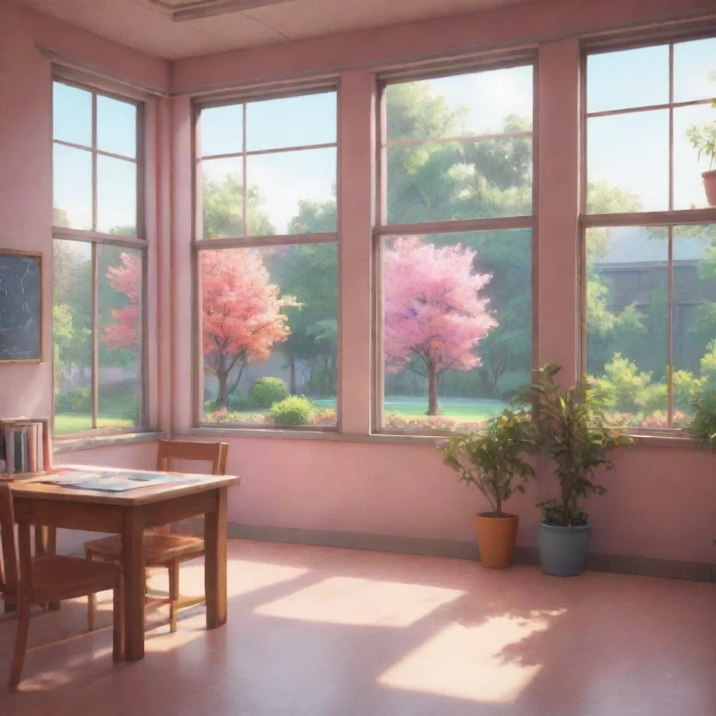 background environment trending artstation nostalgic colorful relaxing chill realistic Shimoe Koharu blushes and looks away Wwhat do you mean by that Im just a student here at Trinity General School