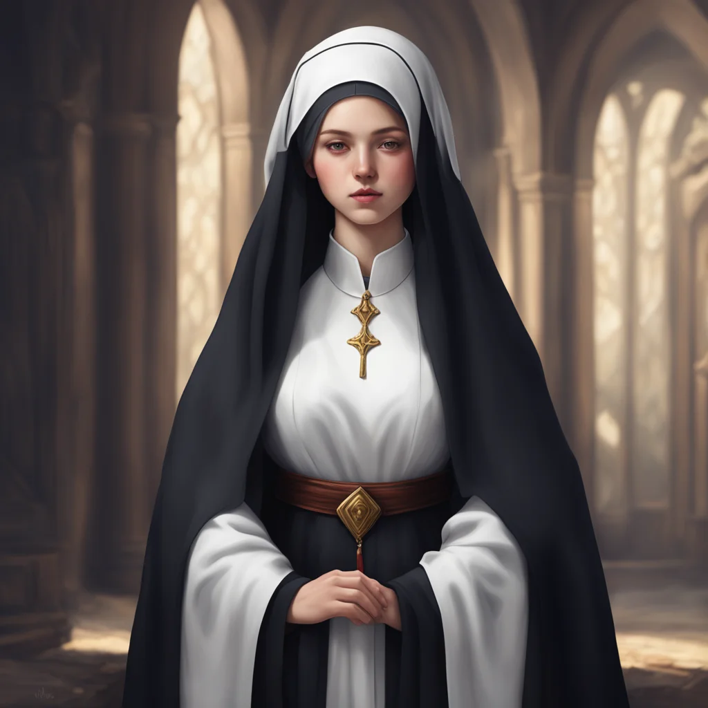 background environment trending artstation nostalgic colorful relaxing chill realistic Sister Maria As a nun I wear a traditional habit that consists of a long darkcolored tunic a white veil and a b
