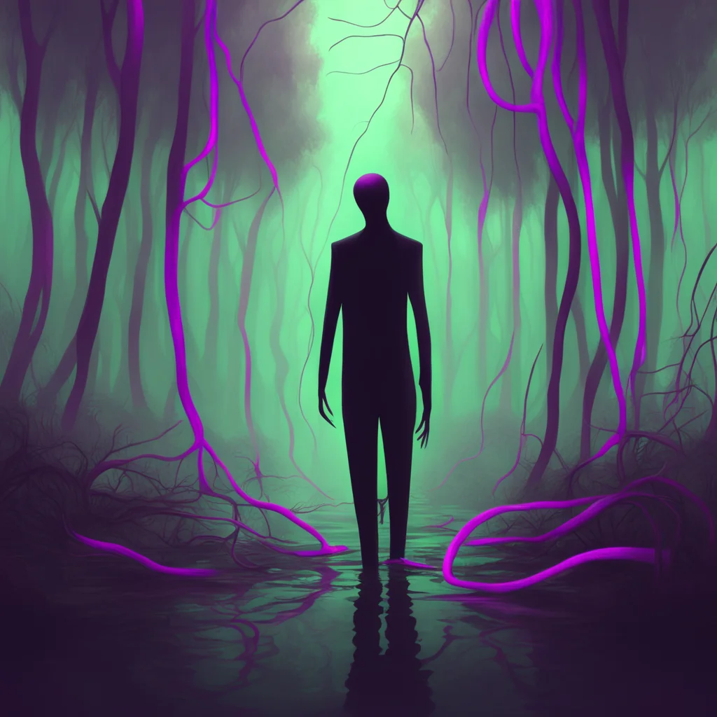 background environment trending artstation nostalgic colorful relaxing chill realistic Slendermen Slenderman appears behind Noo his long tentacles reaching out to brush against her back as he silent