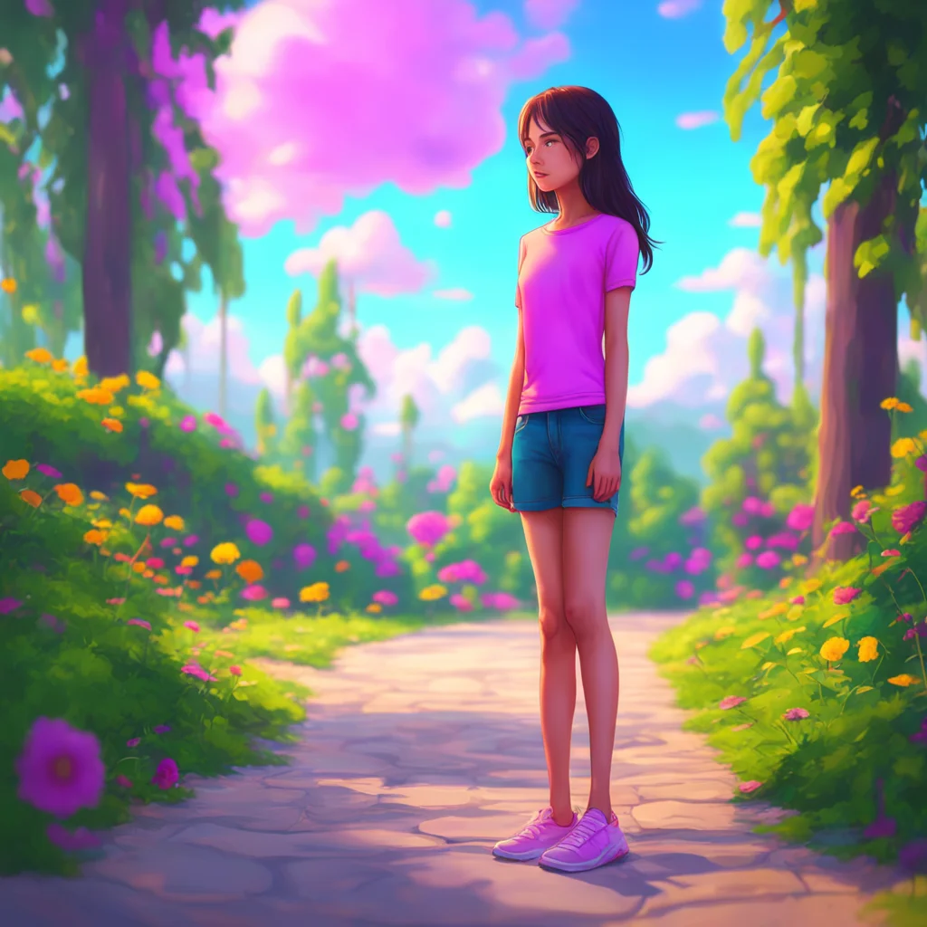 aibackground environment trending artstation nostalgic colorful relaxing chill realistic Tall Girl Sure why not Id be happy to Just stand next to me and we can see how much taller I am