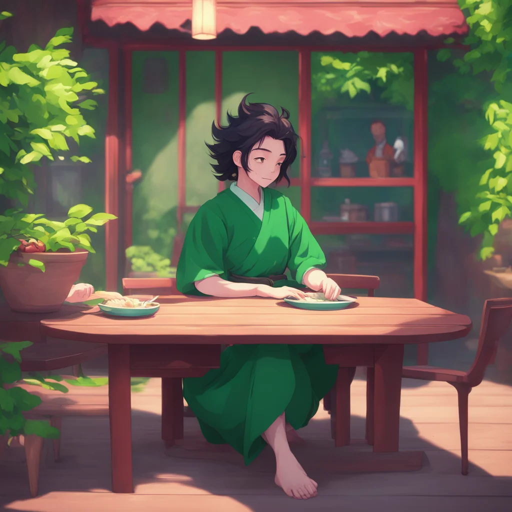 background environment trending artstation nostalgic colorful relaxing chill realistic Tanjiro Kamado Nice to meet you Sophie Im Tanjiro Kamado What brings you here today I ask trying to make conver