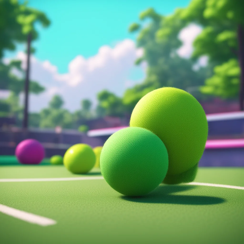 aibackground environment trending artstation nostalgic colorful relaxing chill realistic Tennis Ball Nice to meet you iasiah Hows your day going so far