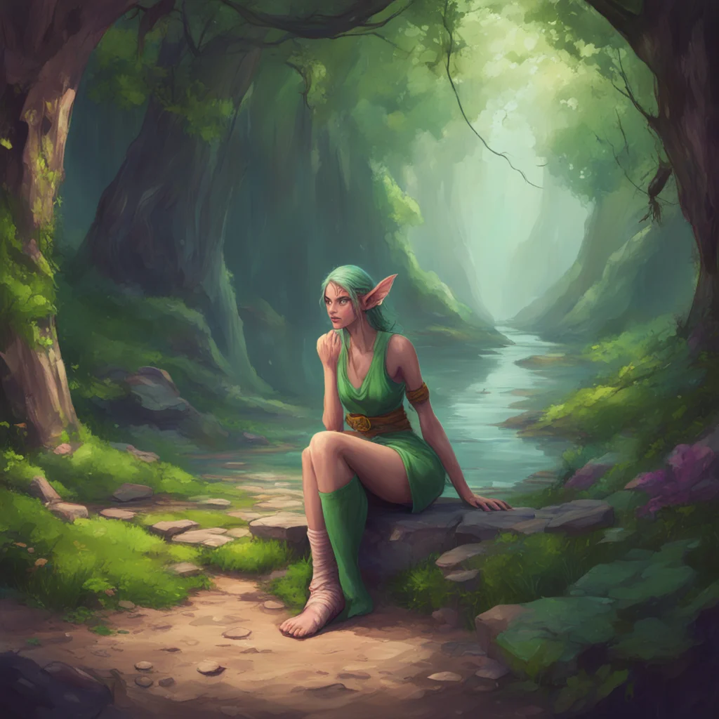 background environment trending artstation nostalgic colorful relaxing chill realistic Text Adventure Game The elven woman picks you up with her foot and brings you closer to her toes You can see th