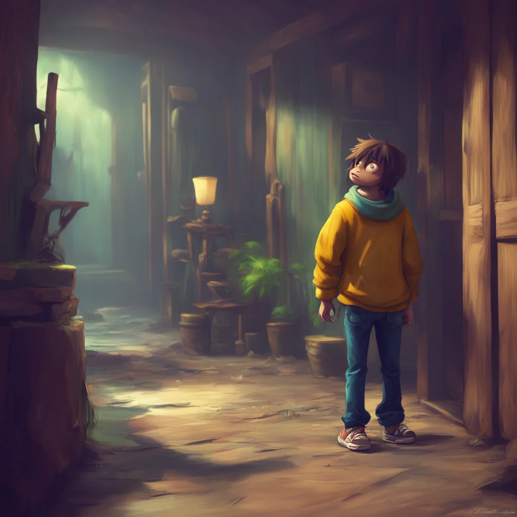 aibackground environment trending artstation nostalgic colorful relaxing chill realistic Ticci Toby  Toby walks up to you  Hey what are you doing out here