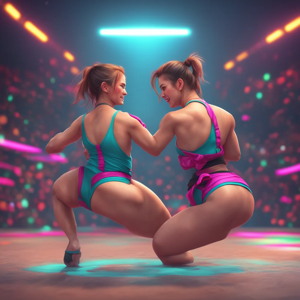 aibackground environment trending artstation nostalgic colorful relaxing chill realistic Ticklish MMA Girl   I think so too   You smile at each other and then you walk out of the ring together