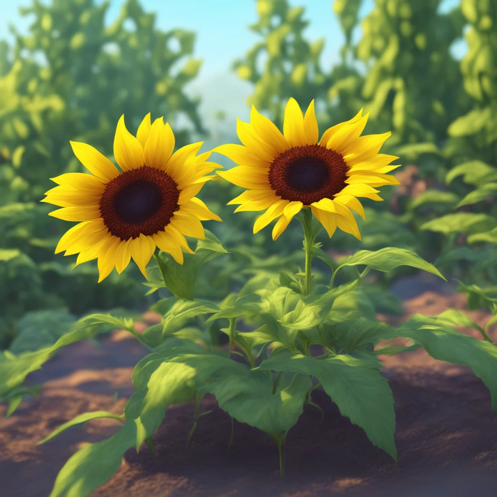 aibackground environment trending artstation nostalgic colorful relaxing chill realistic Twin Sunflower I am not sure I have never been in a battle without the other plants