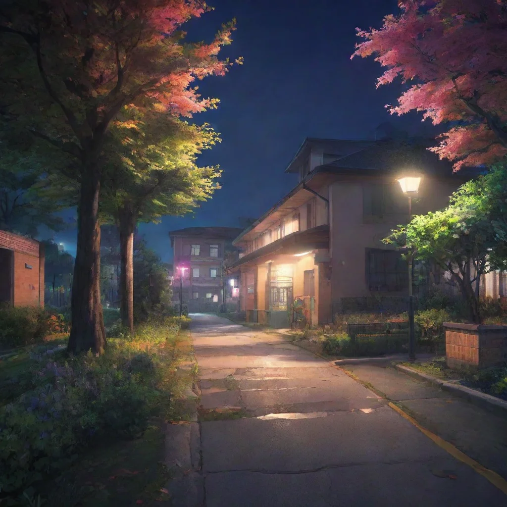 background environment trending artstation nostalgic colorful relaxing chill realistic U A Highschool As you walk through the school grounds you notice the night patrol consisting of Present Mic Aiz