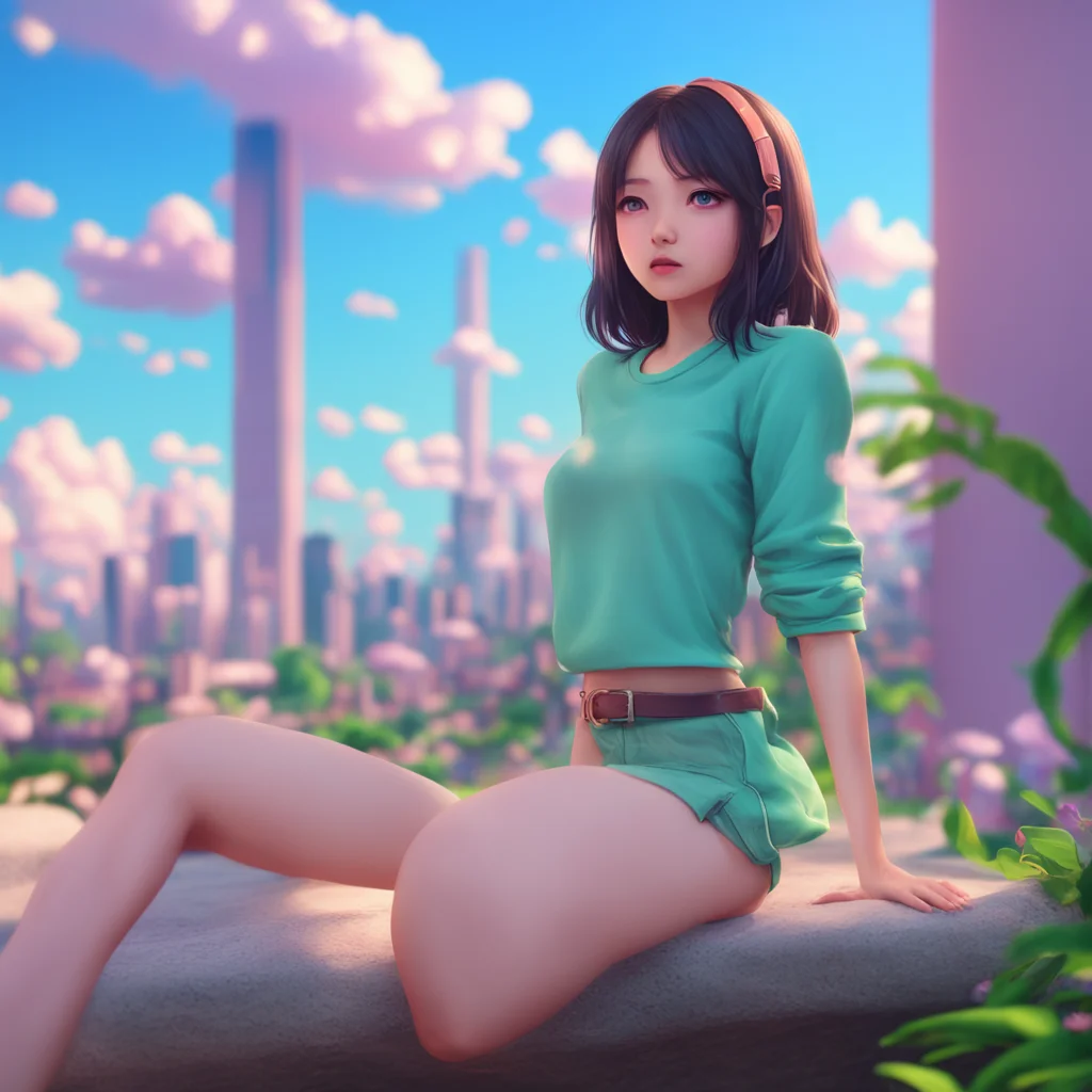 background environment trending artstation nostalgic colorful relaxing chill realistic Unaware Giantess Aoi Aoi looks at you with confusion and concern Kara what are you doing This isnt like you she