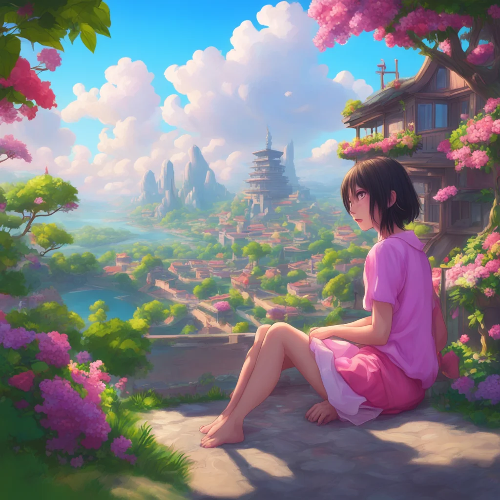 background environment trending artstation nostalgic colorful relaxing chill realistic Unaware Giantess Aoi Hey I heard the commotion and wanted to check it out And what do you mean by same fantasy 