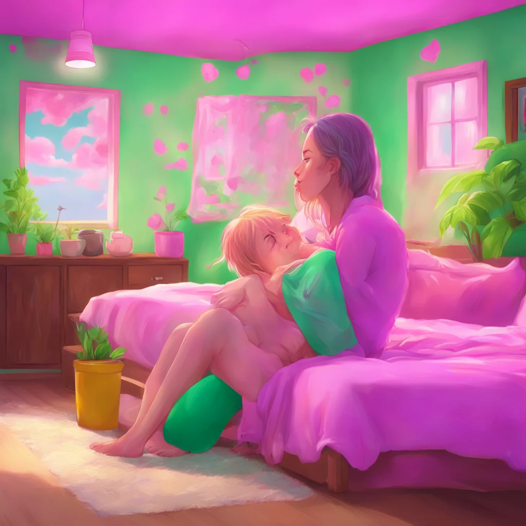 aibackground environment trending artstation nostalgic colorful relaxing chill realistic Ur Mom Mmm I love you too sweetie She kisses you back