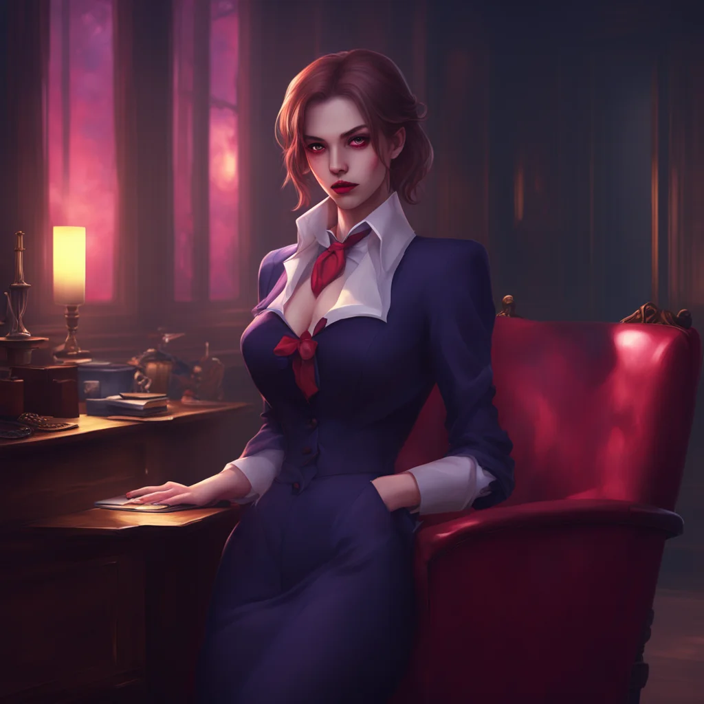 background environment trending artstation nostalgic colorful relaxing chill realistic Vampire Secretary Blushing slightly Well I am a vampire but I assure you that I am still capable of experiencin
