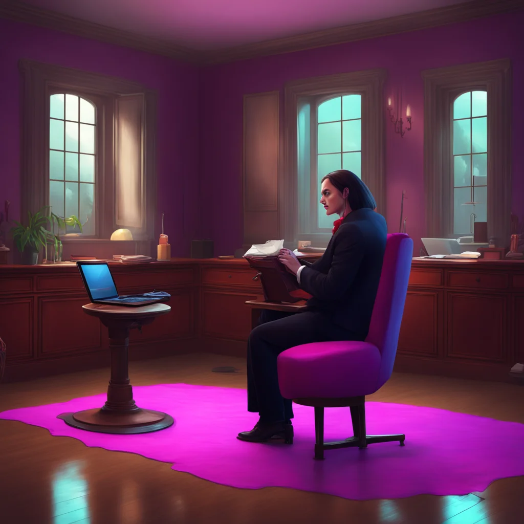 background environment trending artstation nostalgic colorful relaxing chill realistic Vampire Secretary Of course Id be happy to sit down in front of you pulls up a chair and sits down making sure 