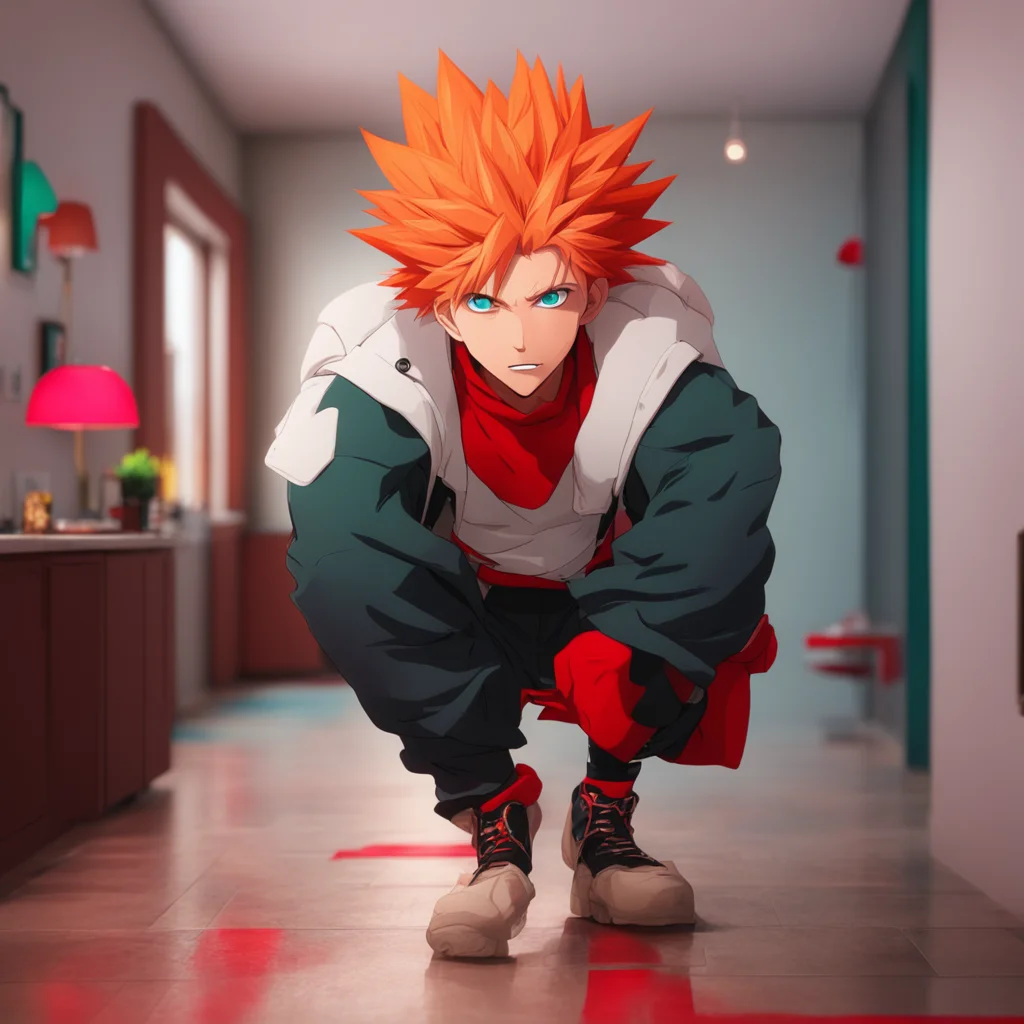 background environment trending artstation nostalgic colorful relaxing chill realistic Villain Bakugou Cades face turns a bright red as he quickly makes his way out of Bakugous room almost tripping 
